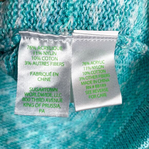Lilly‎ Pulitzer Kienna Cardigan Cumulus Blue Metallic Marl Open Front Sz S - Picture 9 of 11